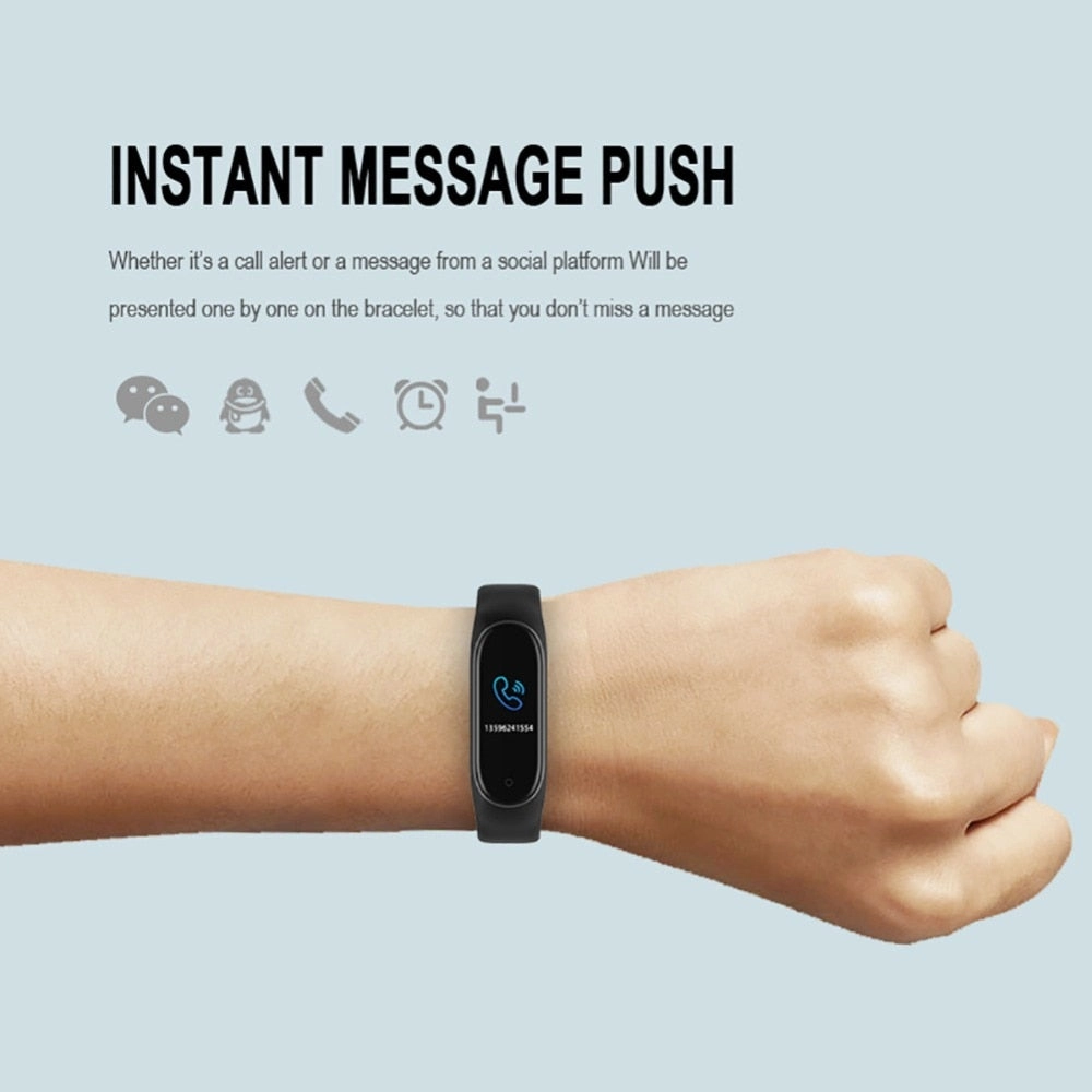 M4 Smart Fitness Watch with *** 1 x FREE DESIGNER STRAP ***