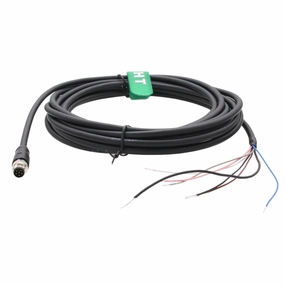 M8 Power I/O Cable for Basler Camera ace 2 V, Boost R, Racer 2 S, Vision System Sensor Industrial Automation Control, 6 Pin A-Coded, Shielded, 5m