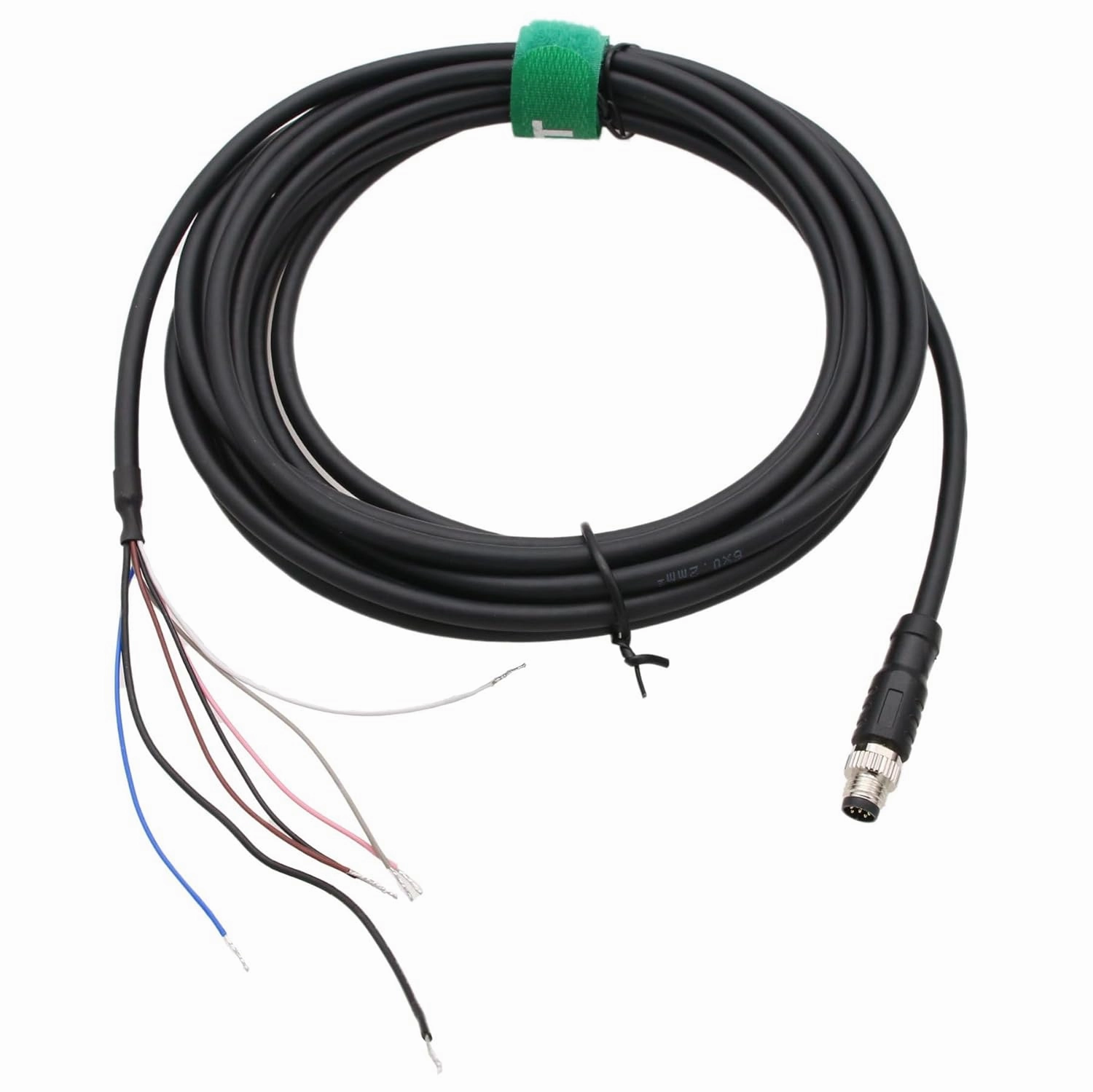 M8 Power I/O Cable for Basler Camera ace 2 V, Boost R, Racer 2 S, Vision System Sensor Industrial Automation Control, 6 Pin A-Coded, Shielded, 5m