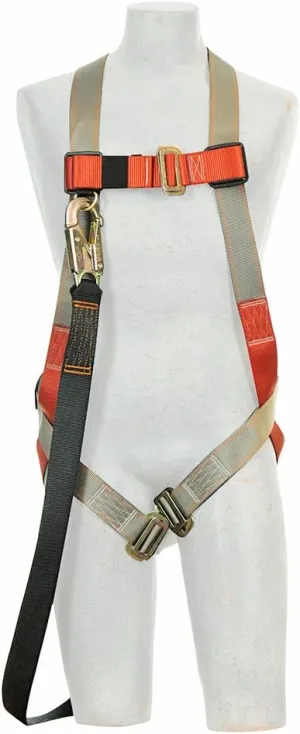 Madaco Roof Construction Fall Protection Full Body Industrial Safety Harness Internal Shock Absorbing 6FT Lanyard Kit Size M-XXL ANSI OSHA Combo E