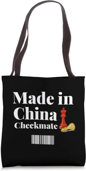 Made in China Checkmate Sarcastic Political Strategy Humor Tote Bag