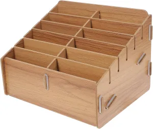 MAGICLULU Box Card Storage Box Sorting Tray Gaming Game Holder Sorting & Stacking Toys Trading Storage Holder Playing Wood Pallet Wood Tray Card Sorter Wooden Case