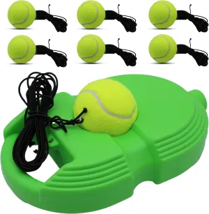 Magicorange Tennis Trainer Rebound Ball with 6 String Balls, Solo Tennis Training Equipment for Self Tennis Pracitce Training for Beginner