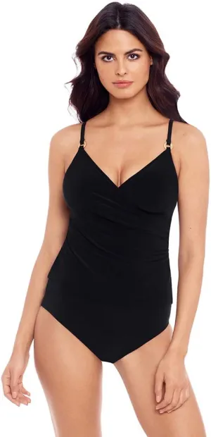 MagicSuit Women's Swimwear Put a Ring On It Soft Cup V-Neck Adjustable Strap Tankini Top