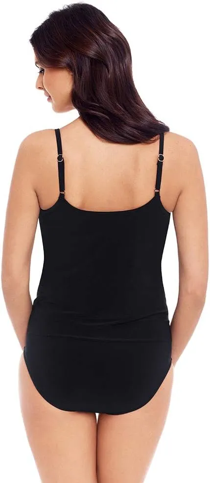MagicSuit Women's Swimwear Put a Ring On It Soft Cup V-Neck Adjustable Strap Tankini Top