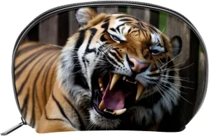 Makeup Bag Organizer,Cosmetic Bags for Women,Zoo Animal Portrait Tiger,Small Makeup Pouch