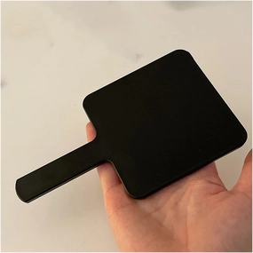 Makeup Mirror Compact Mirror Simple Handle Mirror Portable Makeup Mirror Handheld Makeup Mirror Small Mirror Black Square Makeup Mirror Vanity Mirror Make up Mirror