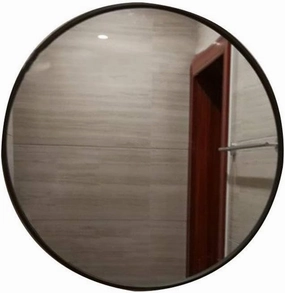 Makeup Mirror Hanging Wall Mirror Bathroom Round Wall Mounted Mirror Creative Simply Decorate Shaving Mirror for Bathroom and Hotels (Color : Gold Size : 50x50cm) (Color : Gold Size : 60x60cm)