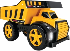 Maxx Action 16" Metal Dump Truck, Realistic Lights & Sounds, Heavy Duty Metal Truck Bed, Extra Large Wheels, Rugged Construction Vehicle Toy for Kids, Ages 3 , Indoor and Outdoor Play