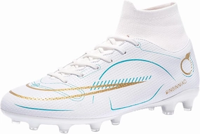 MDPCX Athletic Sports Football Shoes Men's Outdoor Football Shoes Track and Field Lawn World Team Running Sports Shoes Lightweight Breathable Non-Slip Shock-Absorbing Long Spikes Short Spikes