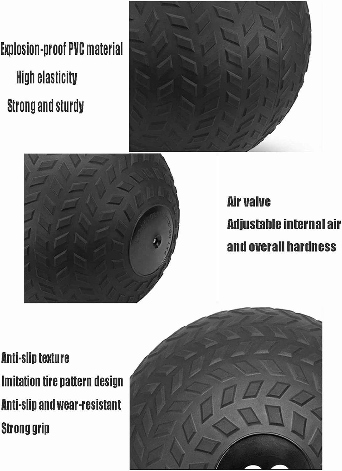 Medicine Ball Medicine Ball Slam Ball, Man Woman Core Strength Training Throwing Training Ball, Textured Black Low-Stretch Fitness Ball (Size : 25kg/55.1lb)