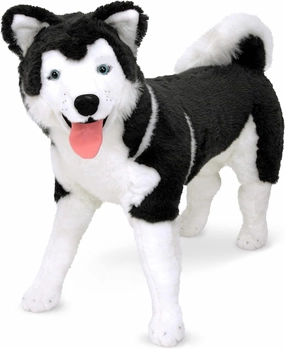 Melissa & Doug Giant Siberian Husky - Lifelike Stuffed Animal Dog (over 2 feet tall)