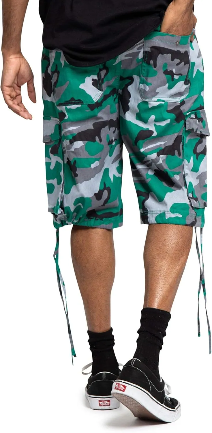 Men's Belted Ripstop Twill Camo Cargo Short