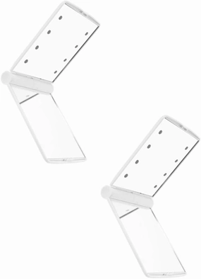 MERRYHAPY 2pcs Portable Led Makeup Mirror Compact Folding Travel Vanity Mirror Touch Control for Women and Makeup Artists Chic Design