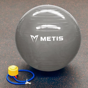 METIS 22in Exercise Ball - Yoga Ball/Swiss Ball for Home & Gym Workouts | Durable Anti-Burst PVC | Yoga, Pilates, Pregnancy & More | Pump Included