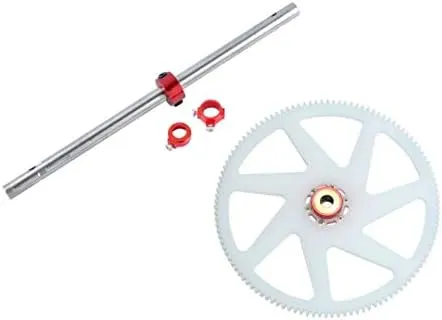 MICROHELITitanium Main Shaft/CNC Delrin Main Gear/Auto-Rotation Hub Set (RED)- WALKERA Master CP