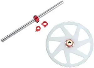 MICROHELITitanium Main Shaft/CNC Delrin Main Gear/Auto-Rotation Hub Set (RED)- WALKERA Master CP