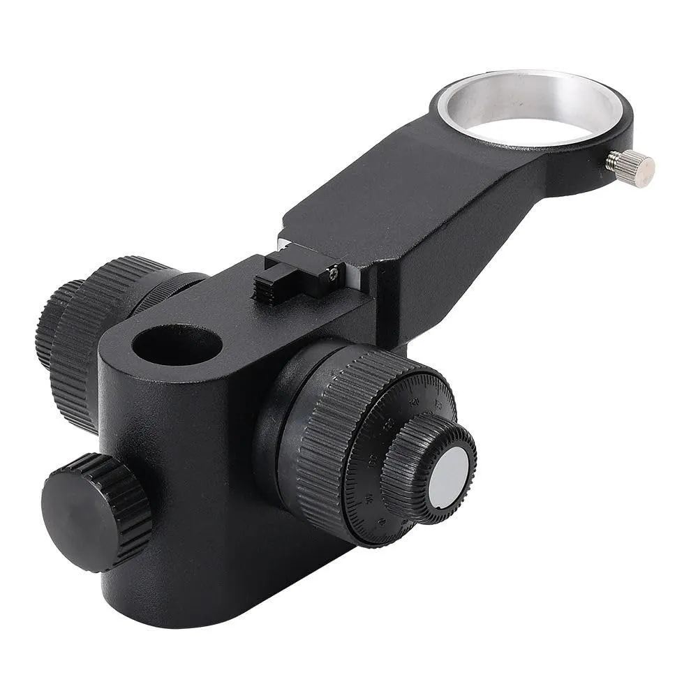 Microscope Observation 50mm Heavy Duty Adjustable Monocular Gear Ring Fine-Tune Holder Zoom Lens Video Microscope Stand Holder Part Support Ring
