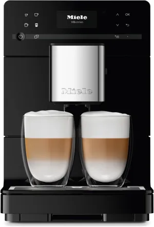Miele CM 5310 Silence Automatic Coffee Maker - With OneTouch for Two, AromaticSystem, coffee pot, cleaning programs and more, in Obsidian Black