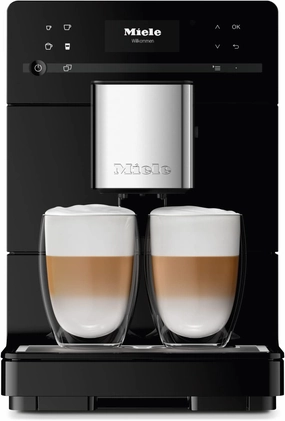 Miele CM 5310 Silence Automatic Coffee Maker - With OneTouch for Two, AromaticSystem, coffee pot, cleaning programs and more, in Obsidian Black
