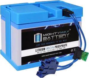 Mighty Max Battery 12V 12AH Lithium F2 Replacement Battery Compatible with Cub Cadet Tractor IGOR0024 Peg Perego