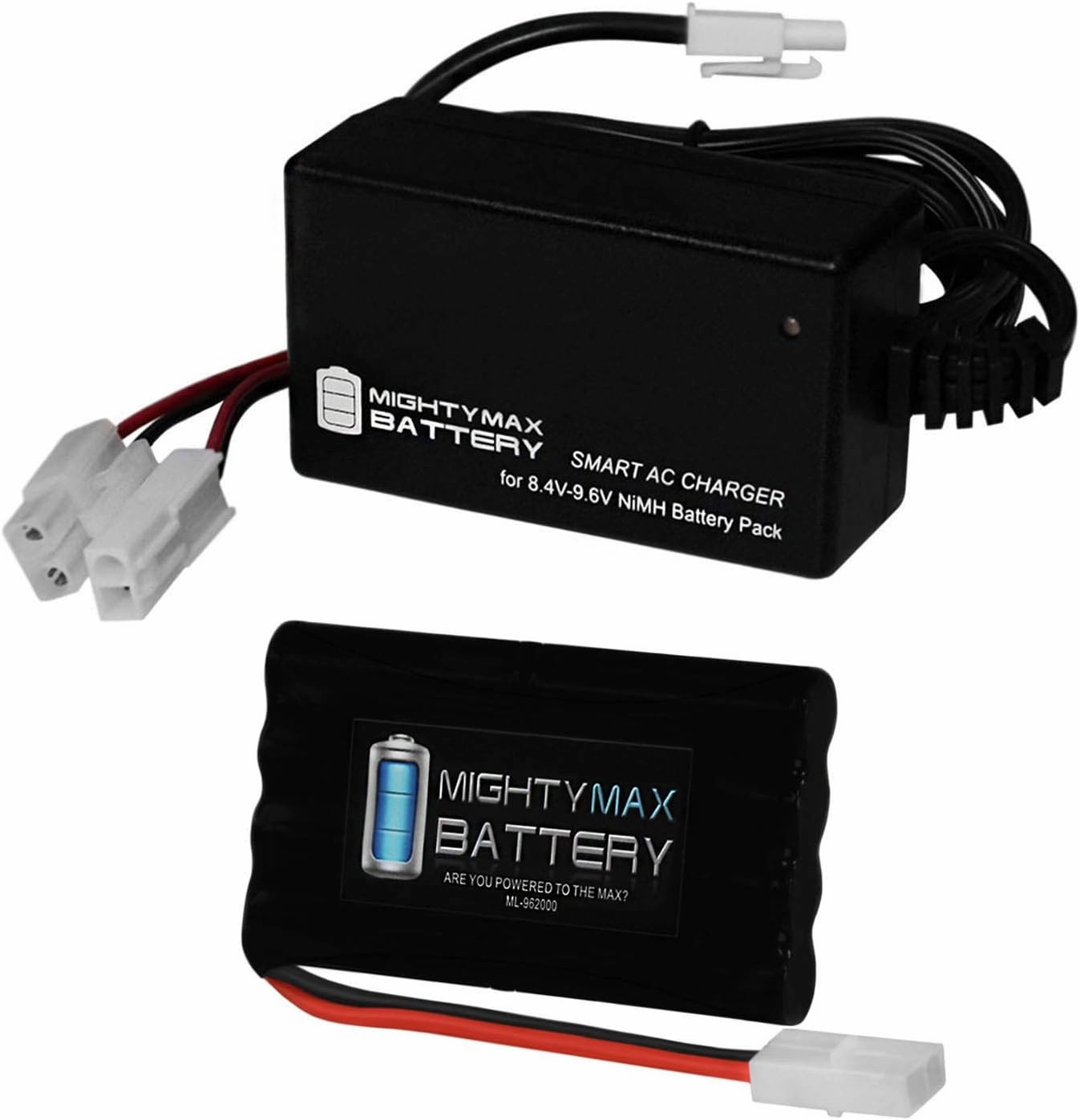 Mighty Max Battery 9.6V 2000mAh NiMH Battery for XMODS Custom RC 1:24 Scale Kit.   Charger