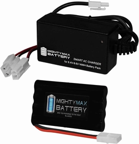 Mighty Max Battery 9.6V 2000mAh NiMH Battery for XMODS Custom RC 1:24 Scale Kit.   Charger