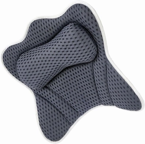 Mikinona Bathtub Pillow with Suction Cups for Comfortable Head Support Ergonomic Bath Pillow for Soaking Tub Breathable Design for Relaxing Bath Experience Portable and Easy to Install