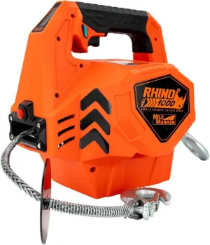 Mile Marker 71-1000 Rhino Pull 1000 Portable Electric Winch | 39 Feet of Synthetic Rope | Lifts or Pulls Up to 1000 Pounds | Brushless Motor | Variable Speed | Wired & Wireless Remote