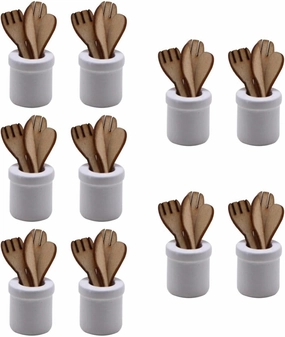 Milisten 10sets Miniature Kitchen Ware of Tiny House Accessories for Dollhouse Decor Creative Prop for Mini Kitchen Dining Room and Bedroom Play for Boys and Girls Imagination and
