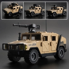 Military Vehicle Building Blocks Playsets, 4 in 1 Army Truck Building Kit, Army Vehicles Toys for Boys