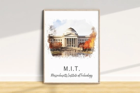 Mit Massachusetts Institute Of Technology Print, Usa Uni Poster, Graduation Wall Art Home Decor College Alumni Print School Watercolor Art Mit 129 Poster Photo