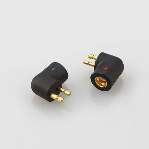 MMCX Cable Connected to ER4P ER4B ER4S ER4PT ER6I Earphone for Etymotic Series Earphone Audio Jack Adapte Curved Shape (Black)