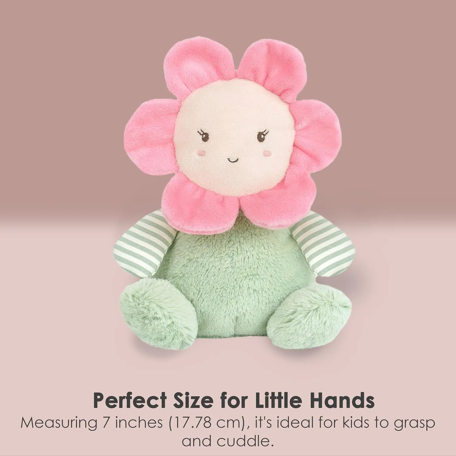 MON AMI Flower Pal Doll Stuffed Toy – 7”, Flower Plush Toy, Use as Toy or Nursery Room Décor, for Kids of All Ages