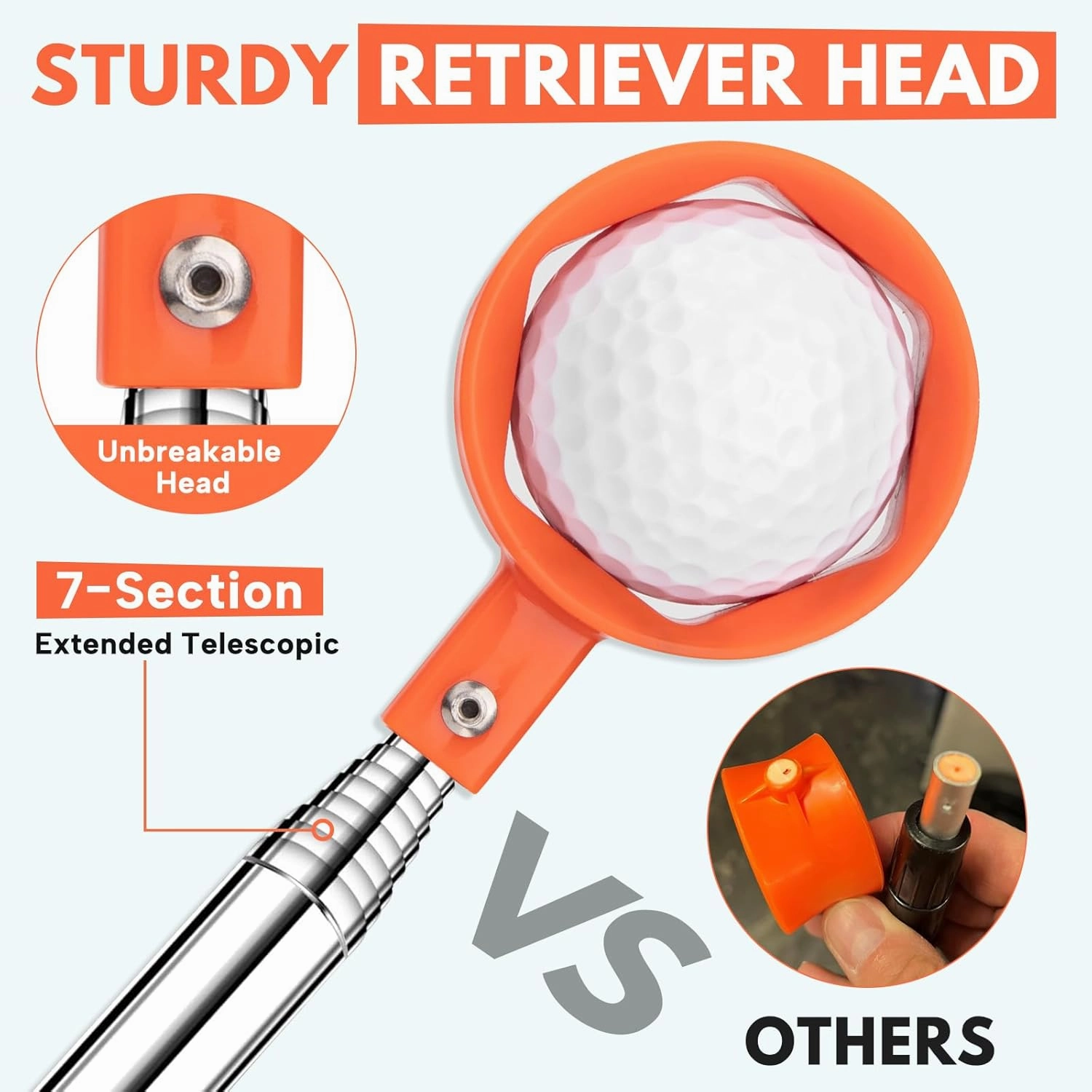 montela golf Ball Retriever Telescopic 9/12FT Golf Ball Water Retrievers Aluminum Alloy Golf Ball Grabber Golf Ball Retriever for Water Golf Accessories Golf Gift for Men