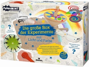 moses. PhänoMINT Die große Box der Experimente,Licht und Farbe entdecken,Experimentier-Set mit spektakulären optischen Täuschungen für clevere Kids,Lernspielzeug Kinder,30341,Mehrfarbig, Mittel