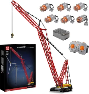 Mould King 17015 Technology Crawler Crane Building Block Kit, RC Tower Cranes Model Toys, Heavy Duty Crawler Crane with Motors, Construction Vehicle Toys for Kids, 4318 pcs