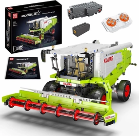 Mould King 17014 Technology Combine Harvester Buidling Blocks Kit, MOC Remote-Controlled Combine Harvester, Heavy-Duty Construction Vehicle Clamping Block Set Claas Lexion 760 Tractor(1265 PCS)
