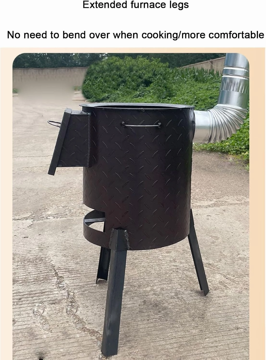 Multifunctional portable detachable wood stove, outdoor camping wood stove, mobile stove camping stove, Black, 617842