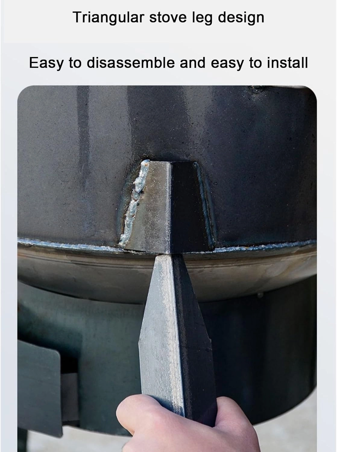 Multifunctional portable detachable wood stove, outdoor camping wood stove, mobile stove camping stove, Black, 617842