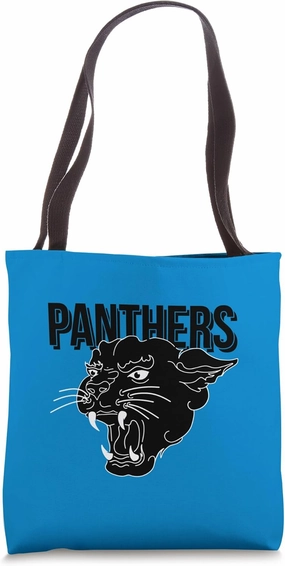 Mystique Panther Head Jungle Wild Cat Retro Graphic Tote Bag