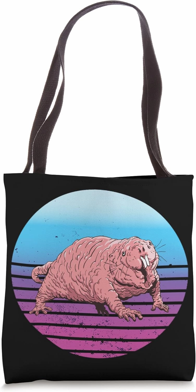 Naked Mole Rat Retro Vintage Naked Mole Rat Rodent Lover Tote Bag