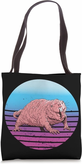 Naked Mole Rat Retro Vintage Naked Mole Rat Rodent Lover Tote Bag