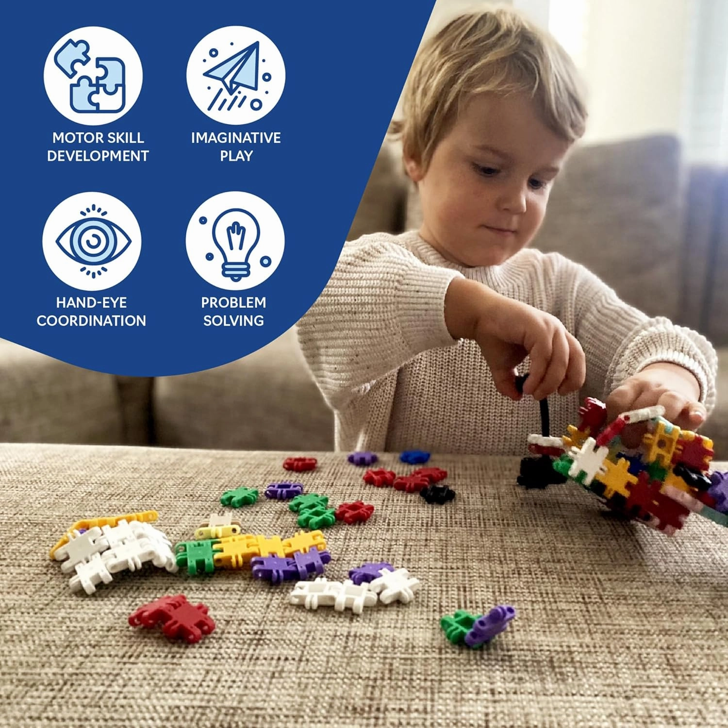 Nano Clics Fantasy Builders 125, Construction Toys for Children Ages 8 and up, Creative Educational Toys in a 125 Piece Set, Building Blocks for Girls and Boys, Durable Toys