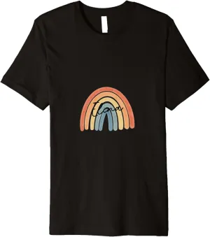 New Born Baby Elina Personalized Gift Rainbow Nursery Premium T-Shirt