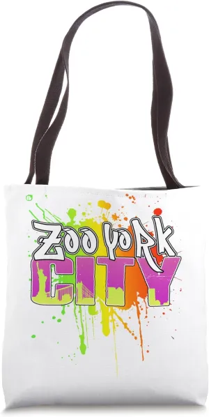 New York City NYC 5 Boroughs Big Apple Skyline ZOO York City Tote Bag