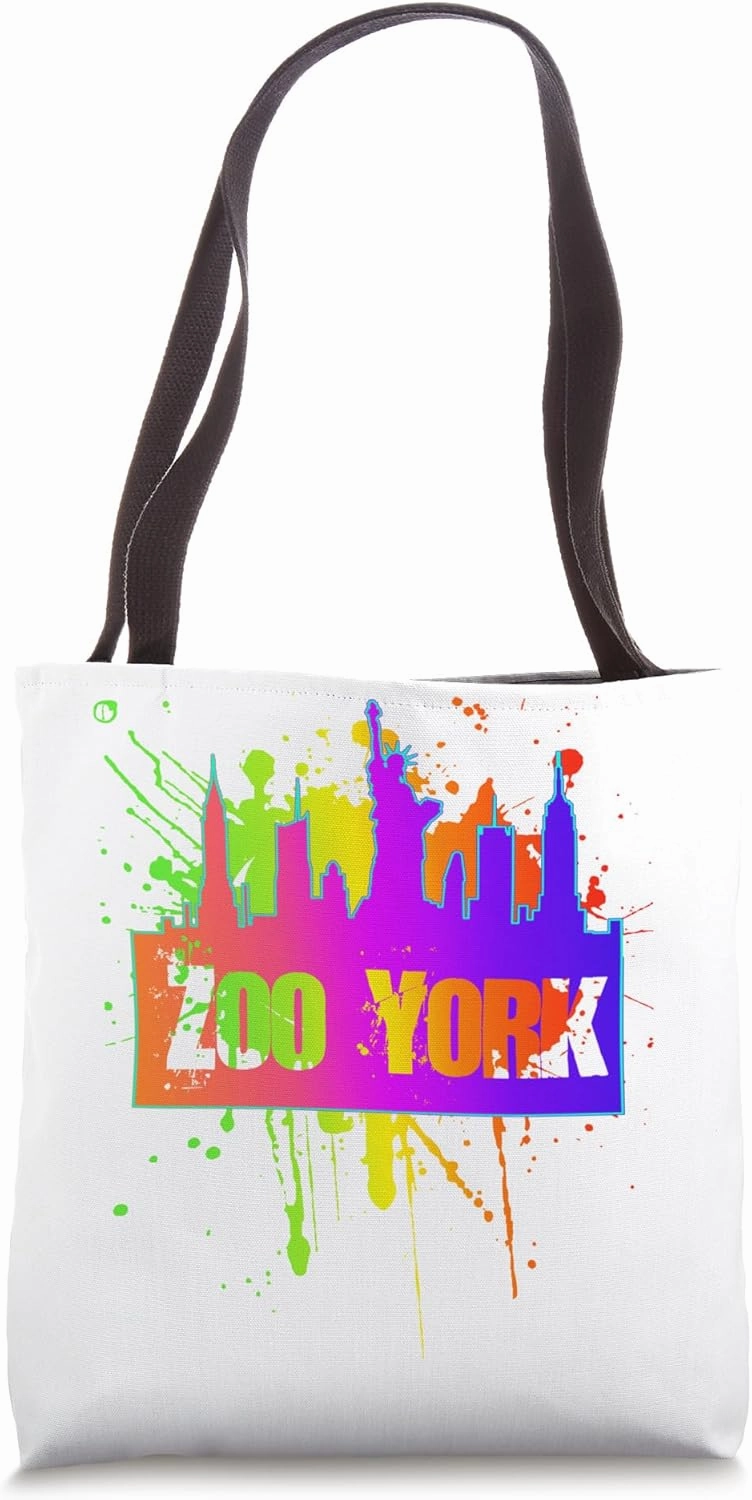 New York City NYC 5 Boroughs Big Apple Skyline ZOO York City Tote Bag