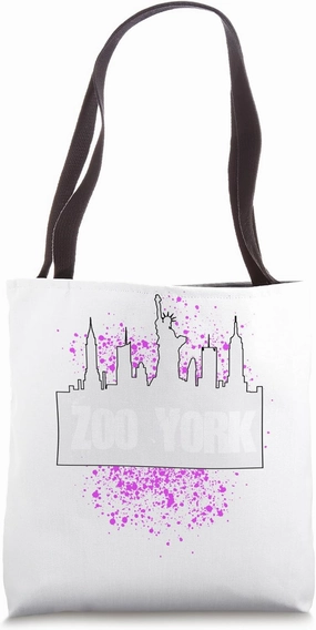 New York City NYC 5 Boroughs Big Apple Skyline ZOO York Tote Bag