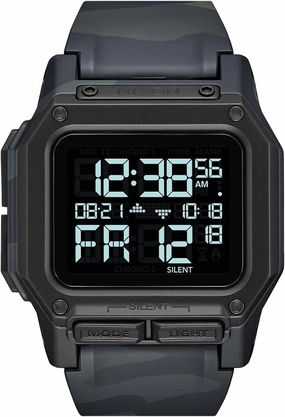 NIXON Regulus A1180 - 100m Water Resistant Men's Digital Sport Watch (46mm Watch Face, 29mm-24mm Pu/Rubber/Silicone Band)