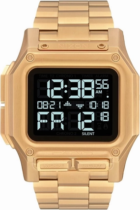 NIXON Regulus SS A1268-100m Water Resistant Men's Digital Sport Watch (46mm Watch Face, 29mm-24mm Stainless Steel Band)